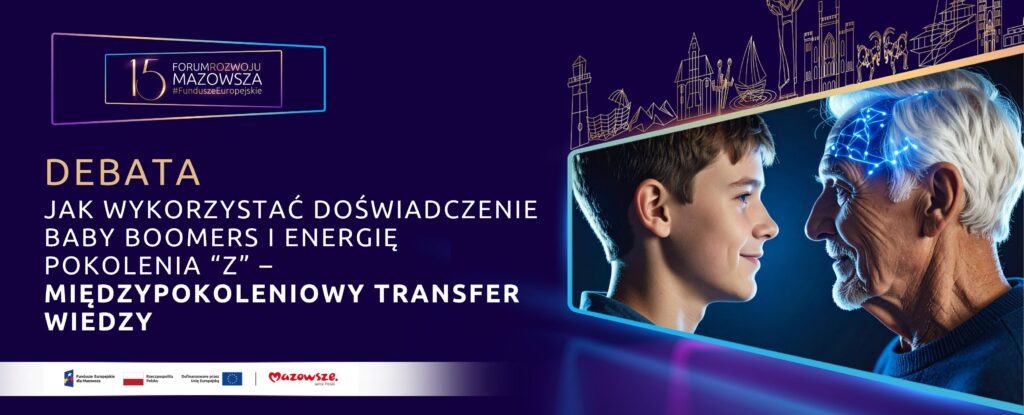 baner do debaty o transferze międzypokoleniowym - boomerski i Zetki