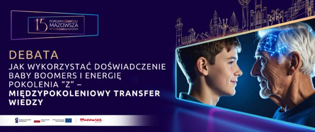 baner do debaty o transferze międzypokoleniowym - boomerski i Zetki